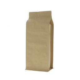 Bolsa de fondo plano papel kraft - marrón - 140x350+{47,5+47,5} mm (2,8 lt)