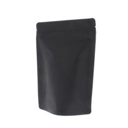 Bolsa de café papel kraft - negro - 500 gr (190x265+{55+55} mm)