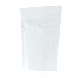 Bolsa de café - brillante blanco - 1 kg (235x345+{60+60} mm)