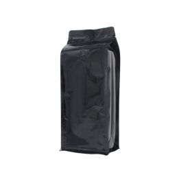Bolsa de café de fondo plano - brillante negro
