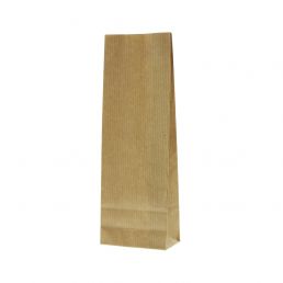 Bolsa fondo cuadrado papel kraft 2 capas (papel 100% reciclable) - marrón - 80x250+50 mm (700 - 800 ml)