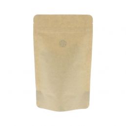 Bolsa de café papel kraft compostable - marrón