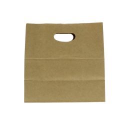 Bolsa de papel con die-cut handle - marrón