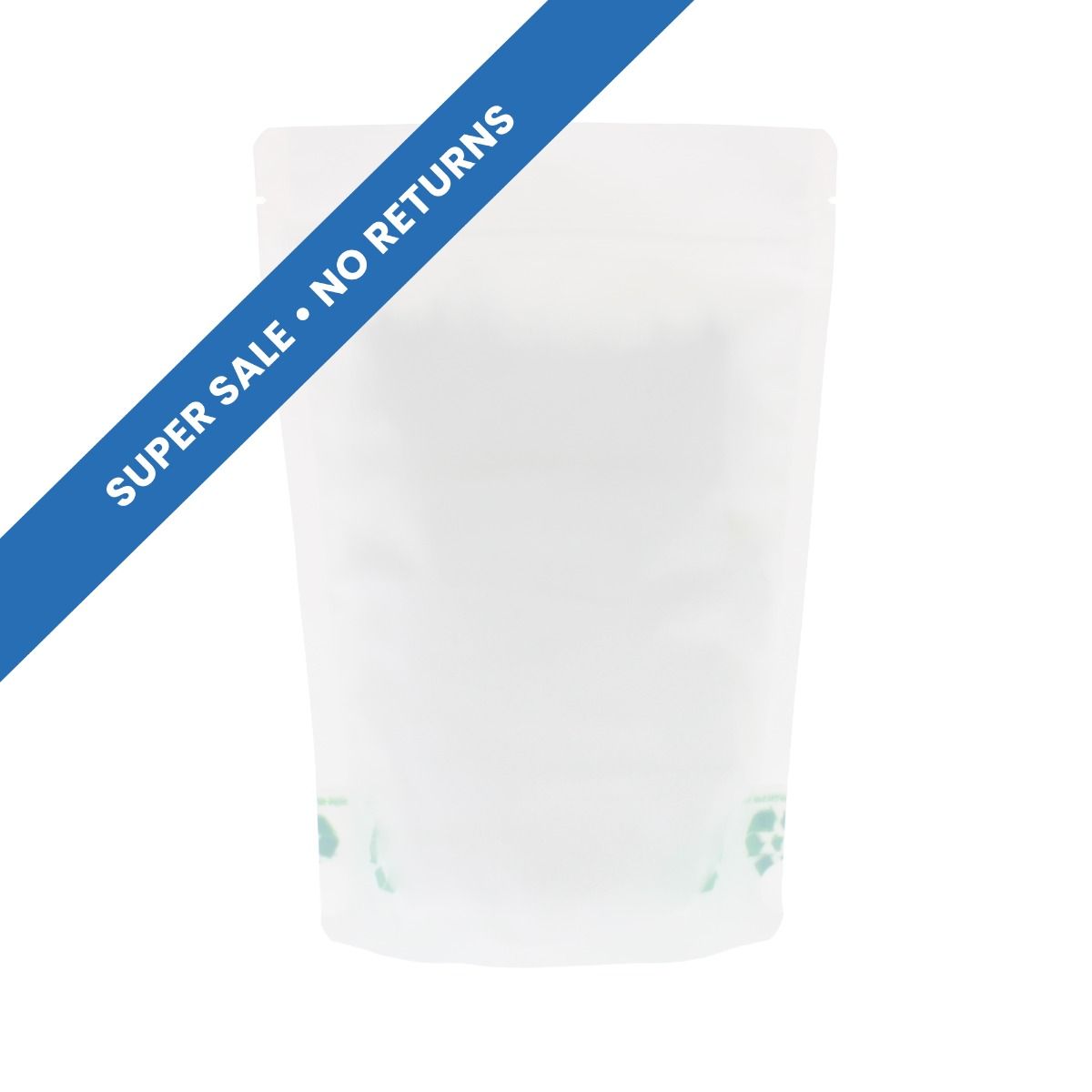 Bolsa stand-up con Paper Feel Varnish - blanco - 235x345+{60+60} mm (2,8-3,3 lt)