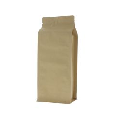 Bolsa de fondo plano papel kraft - marrón - 95x230+{35+35} mm (900ml)
