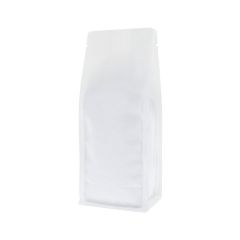Bolsa de fondo plano - mate blanco (100% reciclable )