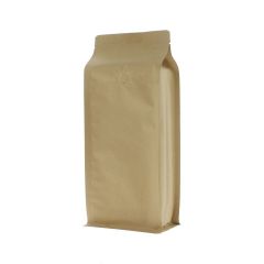 Bolsa de café de fondo plano papel kraft - marrón