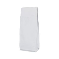 Bolsa de café de fondo plano - mate blanco