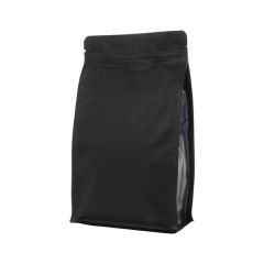 Bolsa de fondo plano con cierre - mate negro