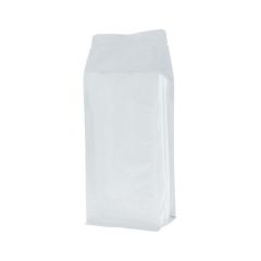 Bolsa de fondo plano - brillante blanco