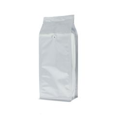 Bolsa de café de fondo plano - mate plata
