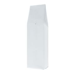 Bolsa de Café con Fuelle Lateral - Mate Blanco
