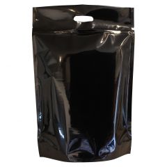 Bolsa stand-up con asa - brillante negro