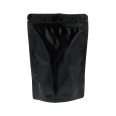 Bolsa stand-up - brillante negro - 95x150+{30+30} mm (100-125ml)