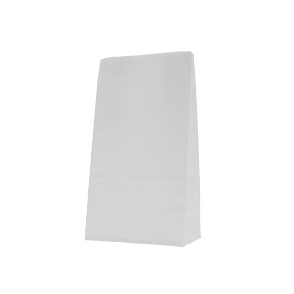 Bolsa de fondo cuadrado papel kraft 1 capas - blanco