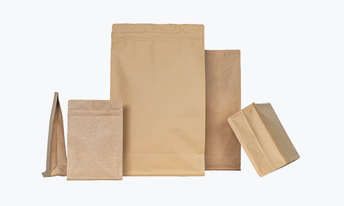 Bolsas de fondo plano de papel kraft